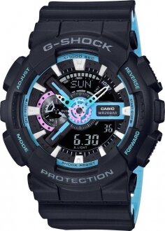 Casio G-Shock GA-110PC-1ADR Siyah / Açık Mavi / Siyah / Açık Mavi Kol Saati kullananlar yorumlar